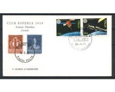 1991 - REPUBBLICA - LOTTO/38872 - EUROPA SPAZIO - BUSTA FDC