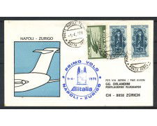 1971 - TEMATICA AEREA - LOTTO/41488 - PRIMO VOLO NAPOLI ZURIGO - BUSTA