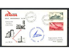 1972 - TEMATICA AEREA - LOTTO/41489 - PRIMO VOLO BERGAMO NAPOLI - BUSTA