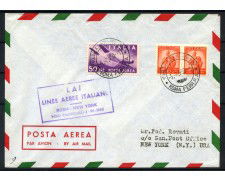 1950 - REPUBBLICA - LOTTO/41586 - PRIMO VOLO INAUGURALE  LAI ROMA NEW YORK