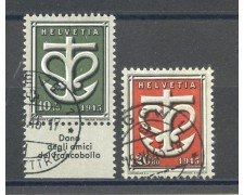 1945 - SVIZZERA - LOTTO/39378 - 0PERE ASSISTENZIALI 2v. - USATI