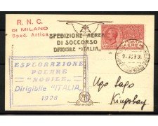 1928 - REGNO - LOTTO/40028 - SPEDIZIONE AEREA DI SOCCORSO DIRIGIBILE ITALIA - 