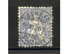 1867/78 - SVIZZERA - LOTTO/40617 - 30 CENT. OLTREMARE - USATO