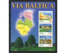 1995 - ESTONIA - VIA BALTICA - FOGLIETTO - NUOVO - LOTTO/35937