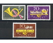 1949 - LOTTO/39393 - SVIZZERA - CENTENARIO POSTE 3v. - NUOVI