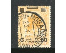 1906 - SOMALIA - LOTTO/24763 - 50c. SU 5 c. GIALLO - USATO