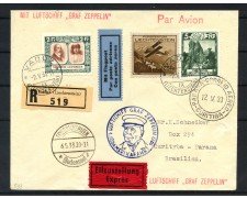 1933 - LIECHTENSTEIN - LOTTO/42259 - 1° VIAGGIO DEL DIRIGIBILE Lz 127 IN AMERICA DEL SUD