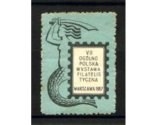 1957 - POLONIA - MOSTRA FILATELICA DI VARSAVIA - CHIUDILETTERA - LOTTO/3419