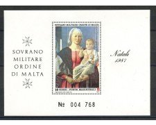 1987 - SOVRANO MILITARE DI MALTA - LOTTO/39282F - NATALE - FOGLIETTO NUOVO
