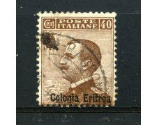 1916 - ERITREA - LOTTO/24968 - 40 cent. BRUNO - USATO