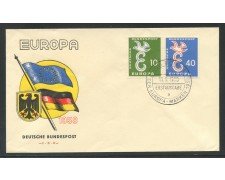 1958 - GERMANIA FEDERALE - EUROPA 2v. BUSTA FDC - LOTTO/32137