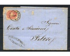 1865 - LOMBARDO VENETO - LOTTO/41073 - 5 SOLDI SU LETTERA DA VENEZIA