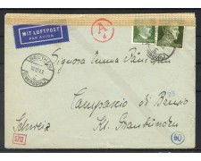 1943 - GERMANIA - LOTTO/42444 - BUSTA DA BEUTHEN  PER LA SVIZZERA - CENSURA