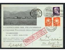 1940 - REGNO - LOTTO/40066 - VIAREGGIO CENTENARIO DEL FRANCOBOLLO - CARTOLINA UFFICIALE