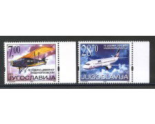 2002 - JUGOSLAVIA - AVIAZIONE CIVILE 2v. - NUOVI - LOTTO/35574