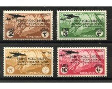 1934 - TRIPOLITANIA - LOTTO/40705 - PRIMO VOLO ROMA BUENOS AIRES 4v. - NUOVI