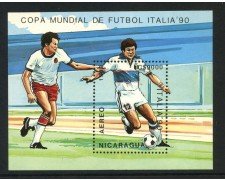 1989 - NICARAGUA - MONDIALI DI CALCIO ITALIA 90 - FOGLIETTO NUOVO - LOTTO/36027