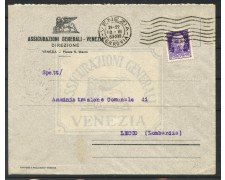 1939 - LOTTO/40446 - BUSTA DA VENEZIA A LECCO AFFR. CON 50 CENT.  PERFIN