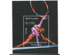 1989 - NICARAGUA - GIOCHI PANAMERICANI - FOGLIETTO USATO - LOTTO/36028