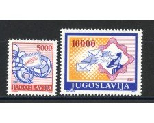 1989 - JUGOSLAVIA - LOTTO/38501 - POSTA ORDINARIA 2v. - NUOVI