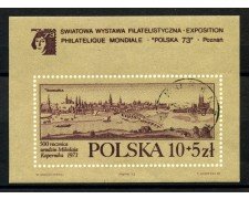 1973 - POLONIA - POLSKA 73  EXPO FILATELICA - FOGLIETTO USATO - LOTTO/36031