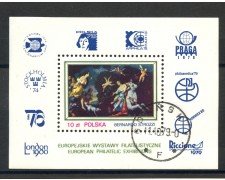 1979 - POLONIA - EXPO FILATELICA EUROPEA - FOGLIETTO USATO - LOTTO/36032