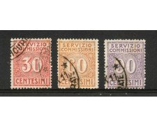 1913 - REGNO - LOTTO/40100 - SERVIZIO COMMISSIONI 3v. - USATI