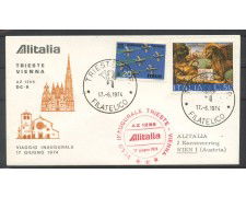 1974 - REPUBBLICA - LOTTO/42732 - VOLO INAUGURALE ALITALIA TRIESTE - VIENNA