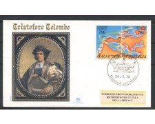 1990 - REPUBBLICA  - LOTTO/39072A - CELEBRAZIONI COLOMBIANE - BUSTA FDC