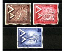 1957 - GERMANIA BERLINO - LOTTO/39931 - EXPO EDILIZIA 3v. - USATI