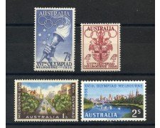 1956 - AUSTRALIA - LOTTO/38945 - OLIMPIADI DI MELBOURNE 4v. - NUOVI