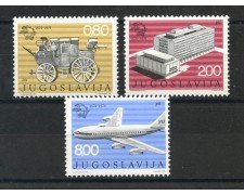 1974 - JUGOSLAVIA - CENTENARIO U.P.U.  3v. - NUOVI - LOTTO/35600