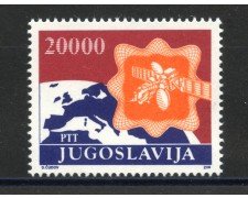 1989 - JUGOSLAVIA - LOTTO/38514 - POSTA ORDINARIA  20.000d. - NUOVO