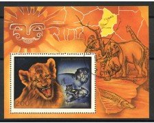 1972 - TCHAD REPUBBLICA - ANIMALI LEONI - FOGLIETTO USATO - LOTTO/36044