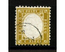 1862 - REGNO - LOTTO/39940 - 10 cent. BISTRO - USATO - FTO. DIENA