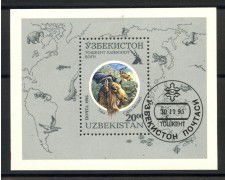 1995 - UZBEKISTAN - LOTTO/38157 - ANIMALI SELVATICI  - FOGLIETTO - USATO