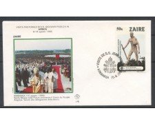 1985 - ZAIRE - VISITA DI S.S. GIOVANNI PAOLO II° a  KINSHASA  - BUSTA FDC - LOTTO/32163