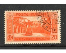 1929 - REGNO - 20 Cent. ABBAZIA DI MONTECASSINO - USATO - LOTTO/31707