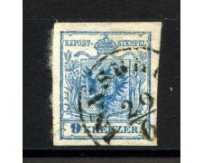 1850 - AUSTRIA - LOTTO/38018 - 9 K. AZZURRO - USATO