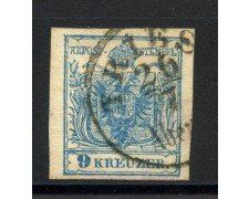 1850 - AUSTRIA - LOTTO/38019 - 9 K. AZZURRO - USATO