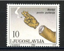 1990 - JUGOSLAVIA - LOTTO/38532 - LOTTA AL TABAGISMO - NUOVO