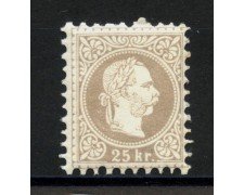 1867 - AUSTRIA - LOTTO/38022 - 25 K. LILLA GRIGIO - NUOVO