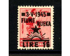 1945 - FIUME OCCUPAZ. JUGOSLAVA - LOTTO/38169 - 16 SU 75 LIRE - T/L