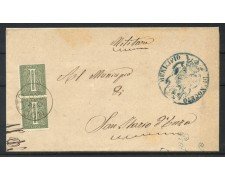 1886 - REGNO - LOTTO/39957 - 1 Cent. VERDE - COPPIA SU BUSTA PER SANT'ILARIO
