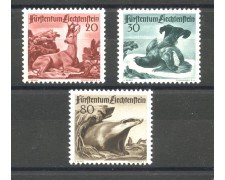 1950 - LIECHTENSTEIN - LOTTO/40920 - FAUNA  3v. - NUOVI