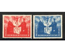 1951 - GERMANIA DDR - AMICIZIA CON LA POLONIA 2v. - NUOVI - LOTTO/36072