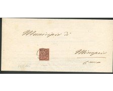 1865 - REGNO - LOTTO/39960 - 2 cent. BRUNO ROSSO  - BUSTA ANNULLO MILANO