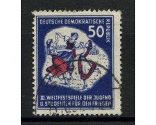 1951 - GERMANIA DDR - 50 p. FESTA DELLA GIOVENTU' - USATO - LOTTO/36076