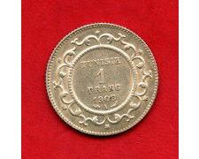 1908 - TUNISIA - LOTTO/M42489 - 1 FRANCO  ARGENTO MUHAMMED AL-NASIR