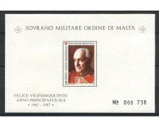 1987 - SOVRANO MILITARE DI MALTA - LOTTO/39277F - ANGELO DE MOJANA - FOGLIETTO NUOVO